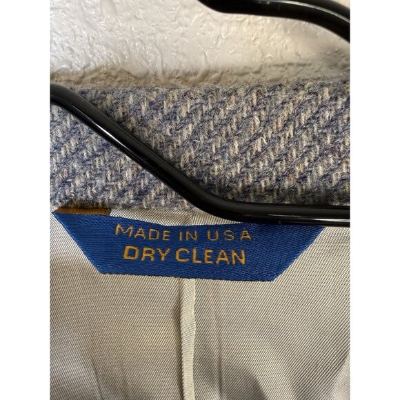 VTG Pendleton Blazer Men's 44 Wool Blue Gray USA 70s Western Yoke Elbow Patch - Picture 3 of 15